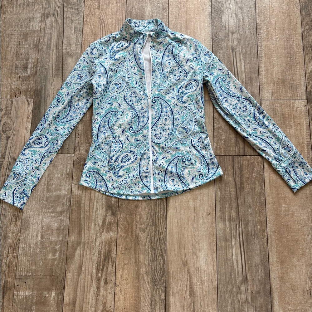 Sigrid Olsen Golf Tennis Paisley Size Medium long zip up